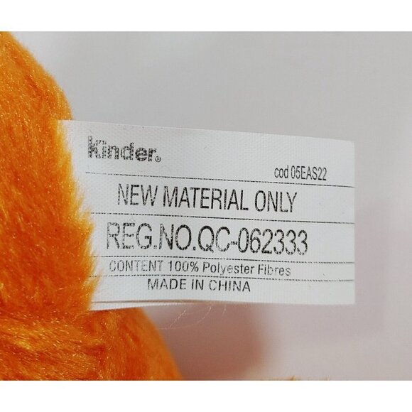 Kinder Surprise Ferrero Triceratops  Dinosaur Orange Plush 9 in - Picture 4 of 4